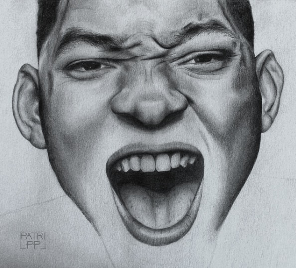 will smith pencil drawing portrait