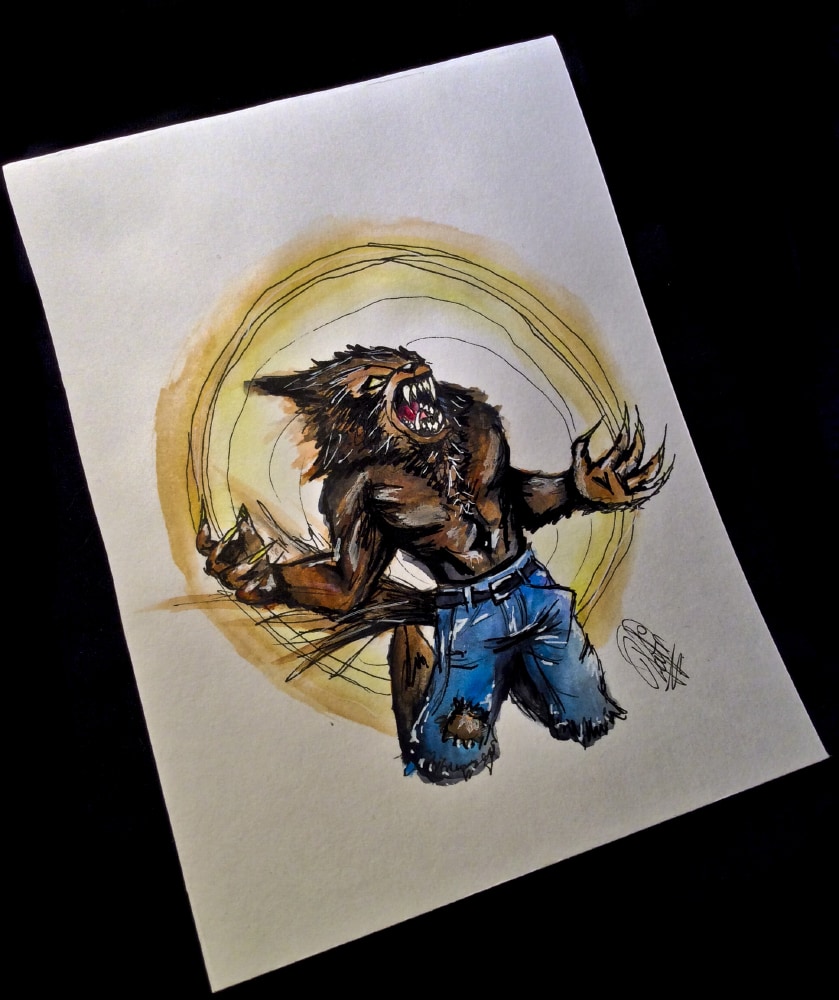werewolf drawlloween 2015
