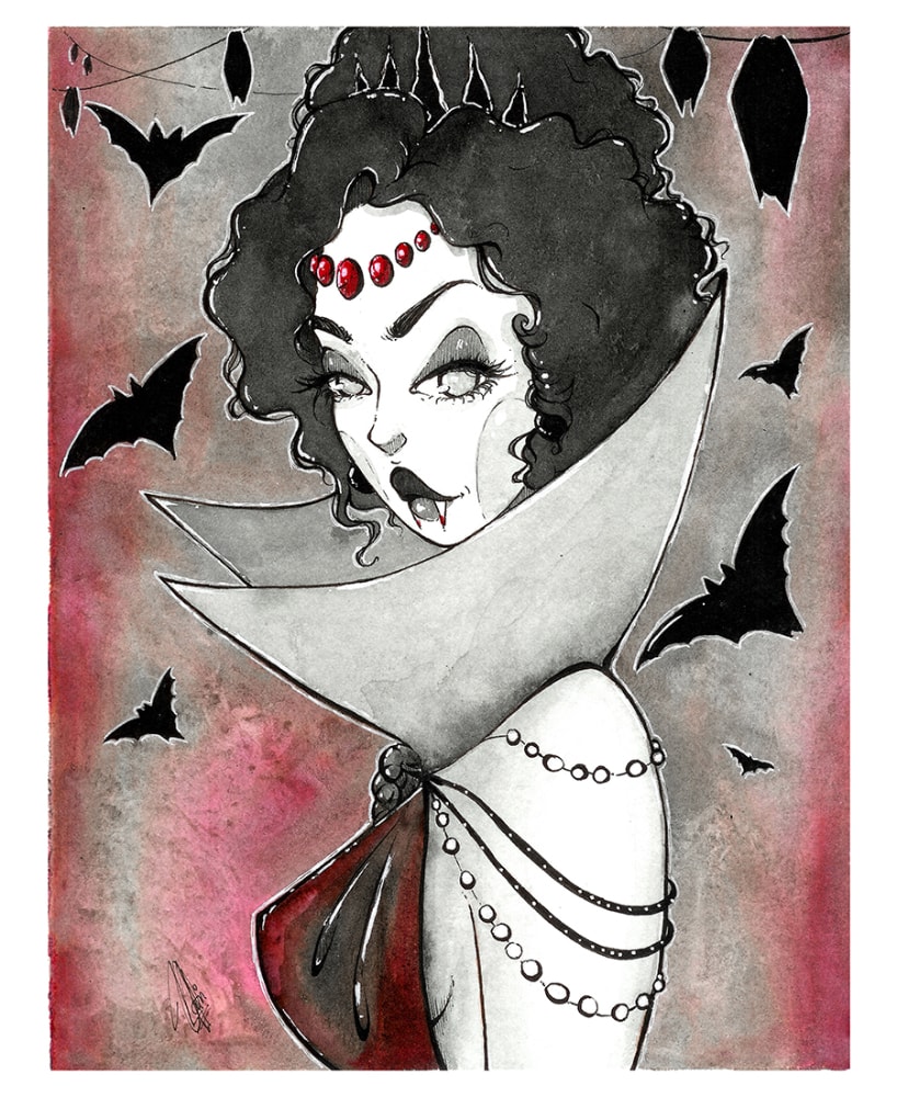 inktober 2018 vampire countess