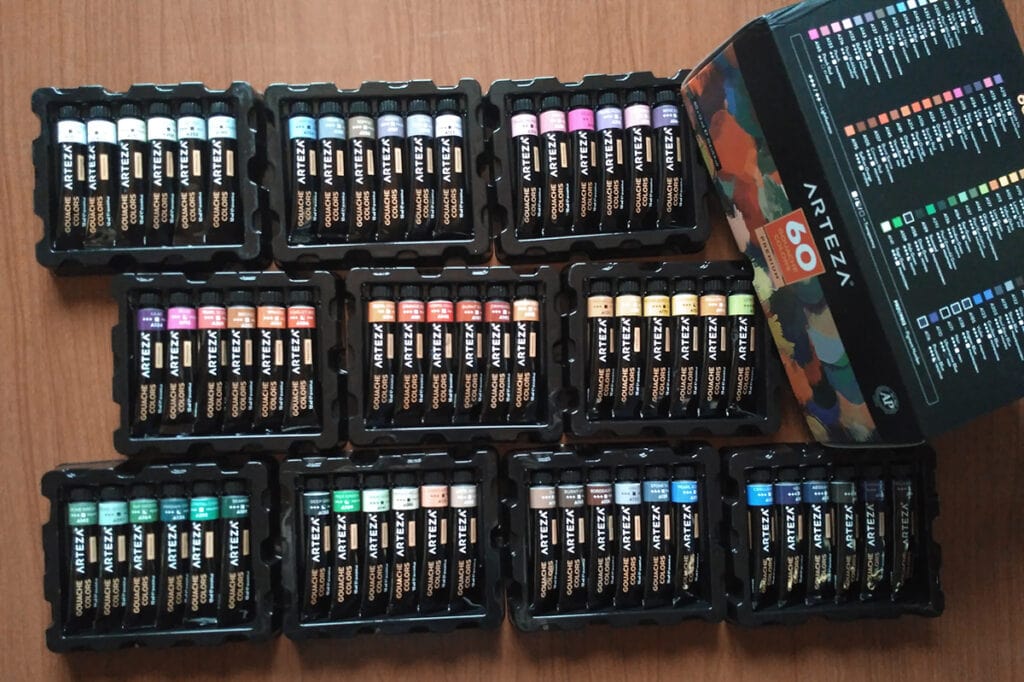 Arteza Gouache review – 60 set