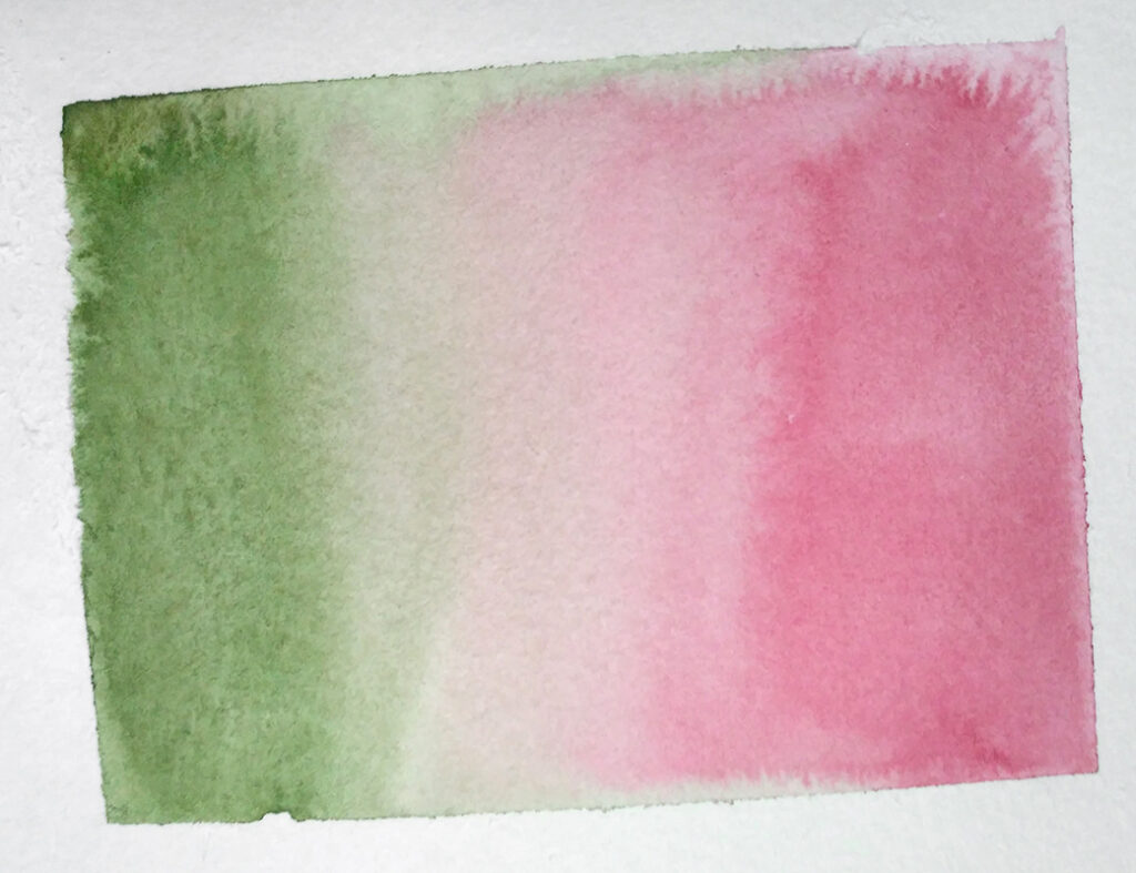 wet on wet gradation watercolour techniques