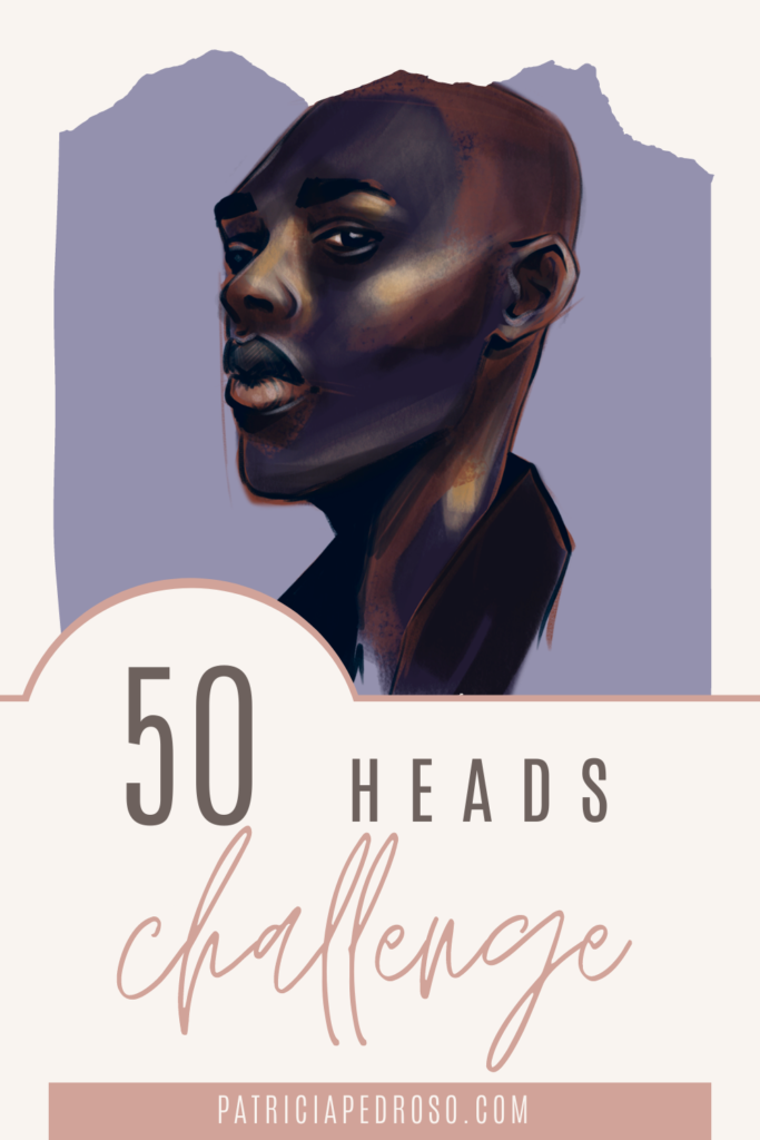 50 heads challenge portraits Ahmed Aldoori art challenge