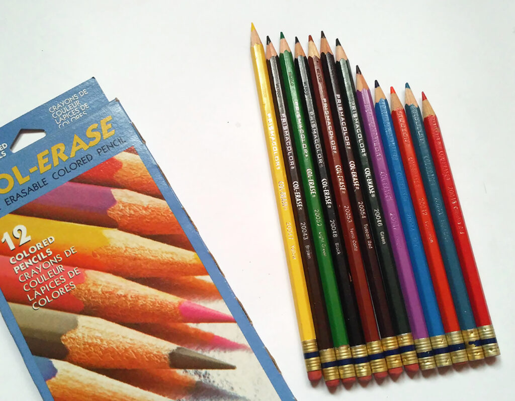 col erase pencils watercolours extra tools