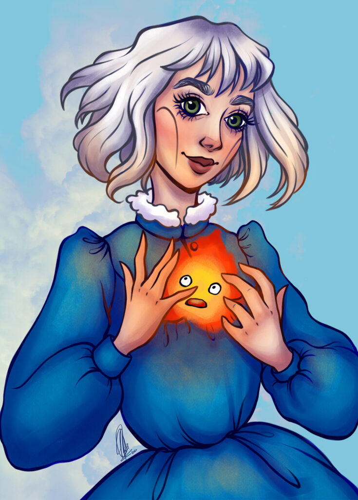 sophie howls moving castle calcifer studio ghibli patricia pedroso