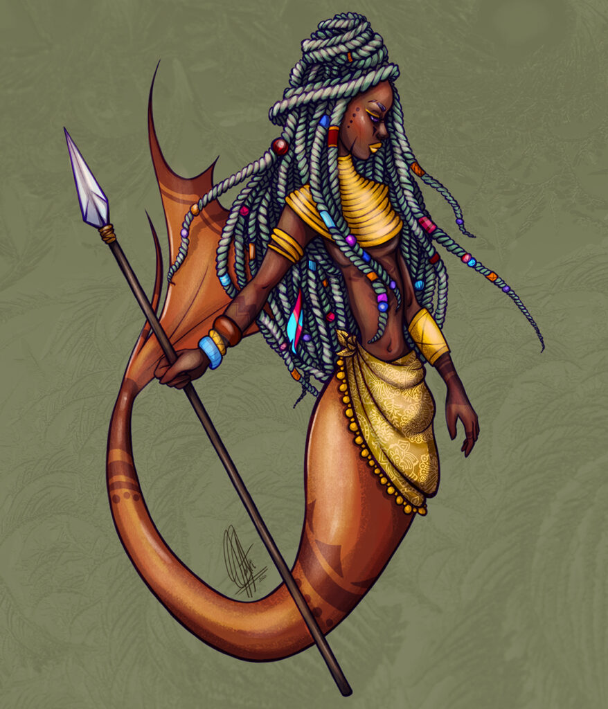 mermay mermaid patricia pedroso tribal tribe warrior