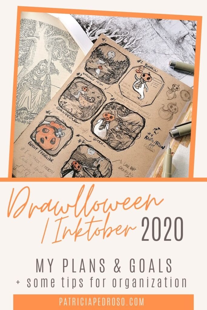 inktober drawlloween 2020 my plans and goals
