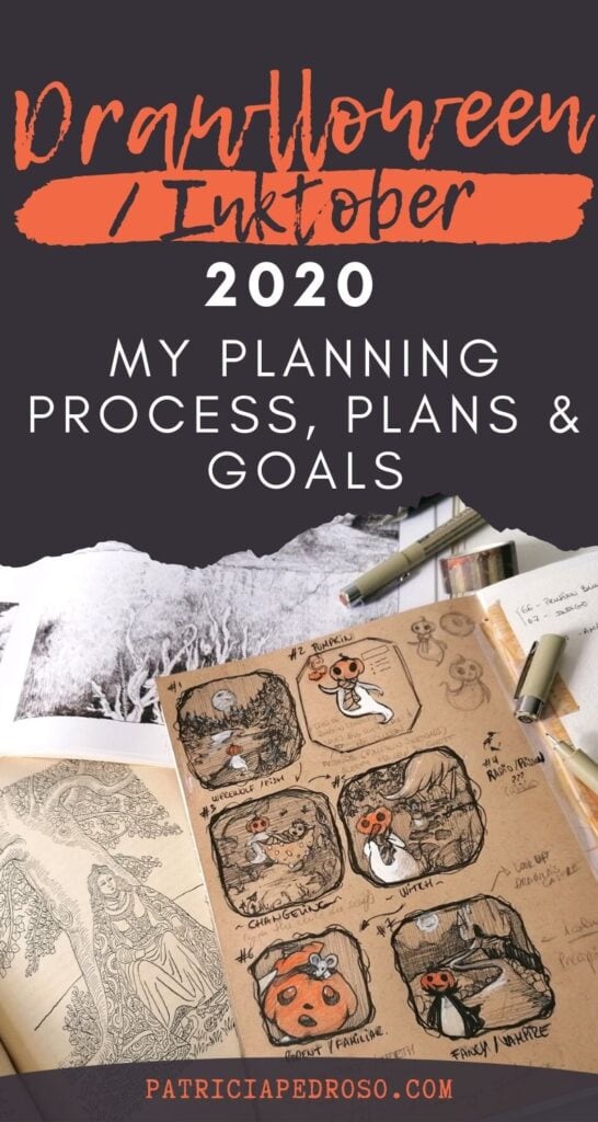 inktober drawlloween 2020 my plans and goals