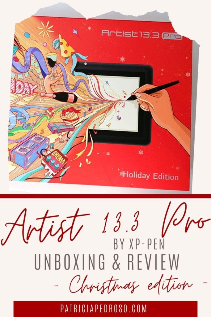 Artist 13.3 Pro by xp-pen drawing tablet review and unboxing christmas edition