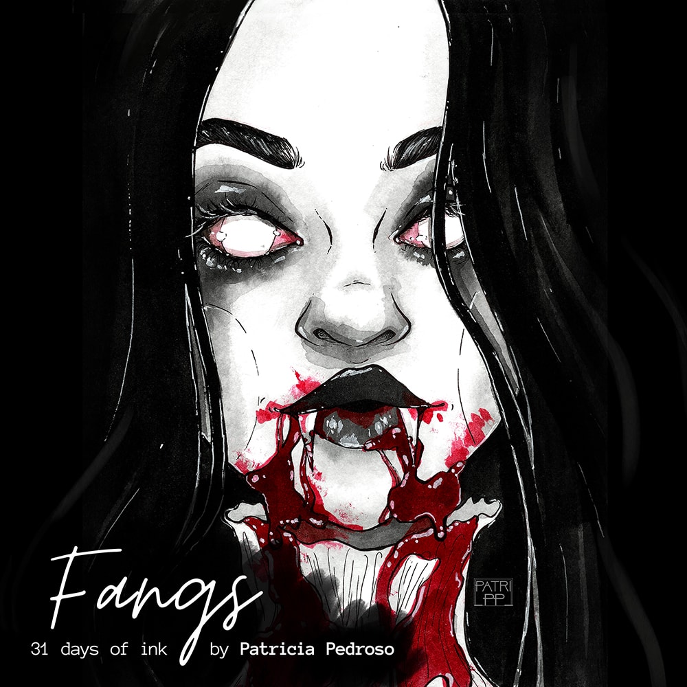 fangs inktober zine artist vampires