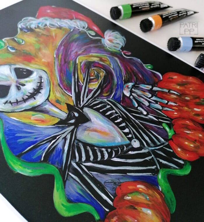 art print Jack Skellington nightmare before christmas tim burton
