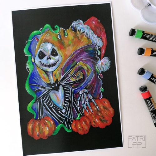 art print Jack Skellington nightmare before christmas tim burton