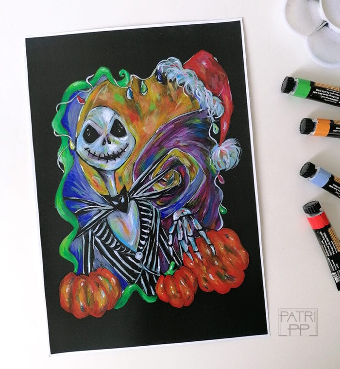 art print Jack Skellington nightmare before christmas tim burton