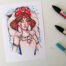 mononoke princess studio ghibli marker illustration original