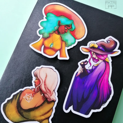 witchy witches sticker set vinyl waterproof high quality