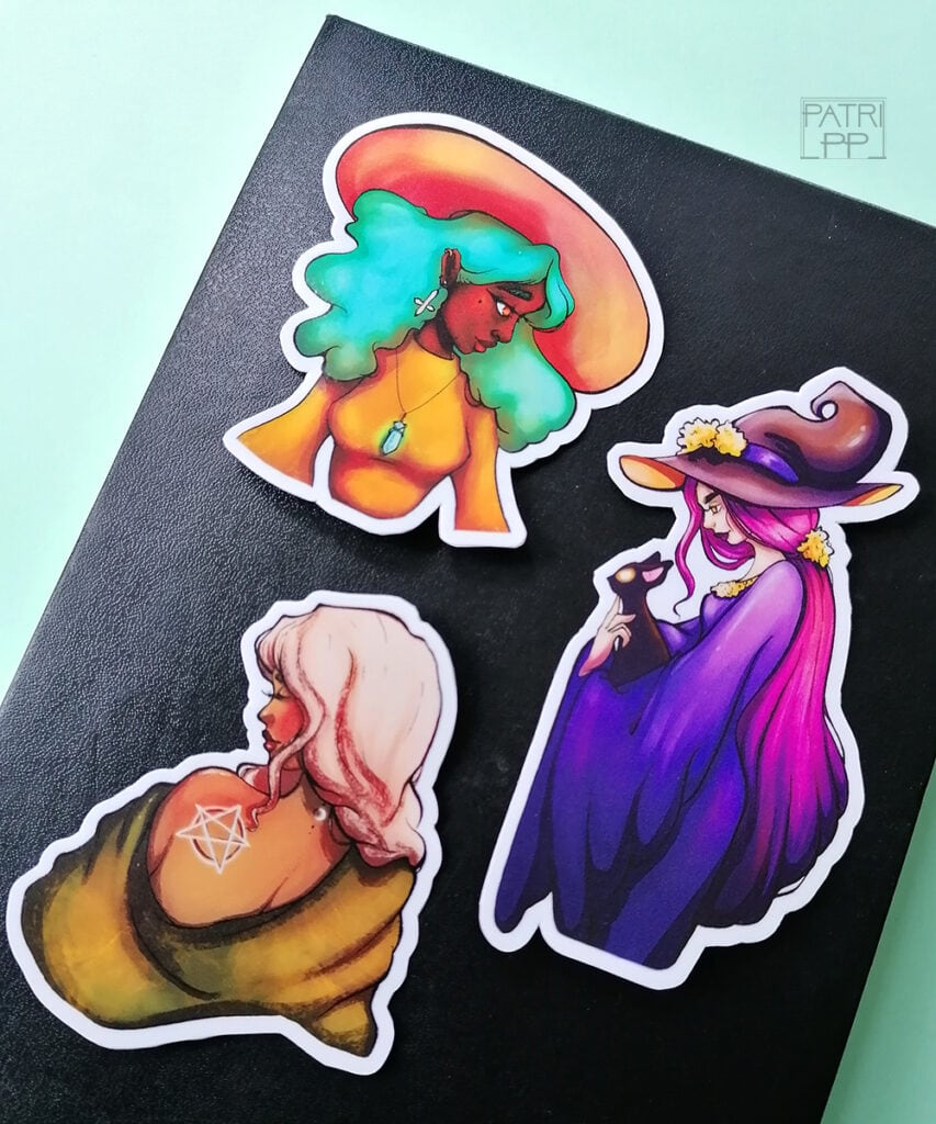 witchy witches sticker set vinyl waterproof high quality