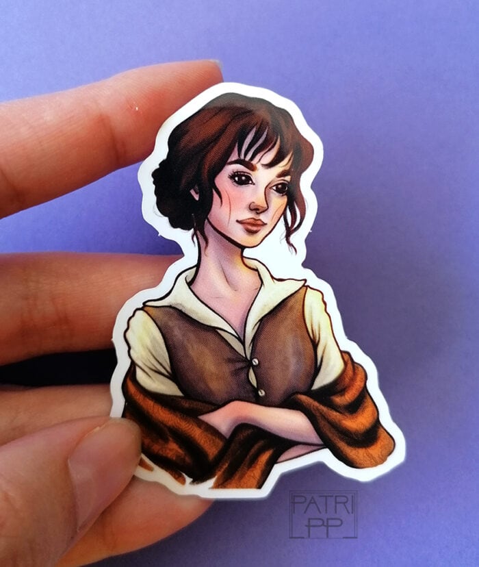 lizzy bennet vinyl sticker pride and prejudice jane austen