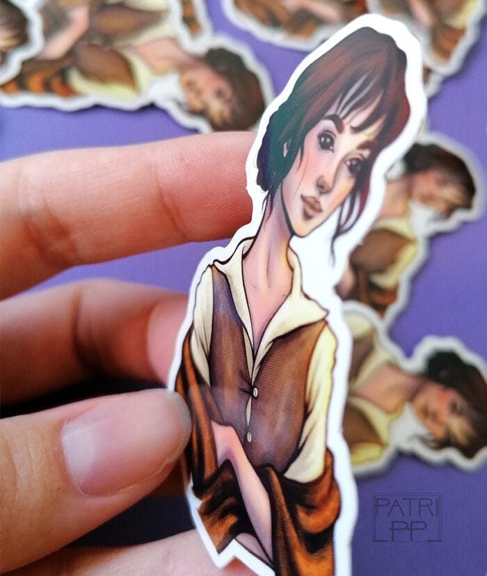 lizzy bennet vinyl sticker pride and prejudice jane austen