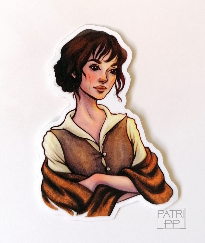 lizzy bennet vinyl sticker pride and prejudice jane austen