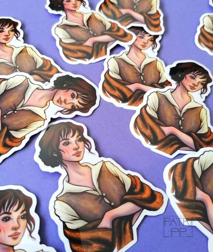 lizzy bennet vinyl sticker pride and prejudice jane austen