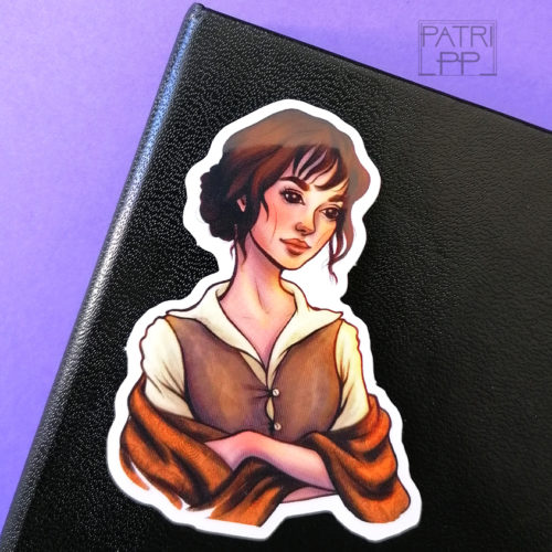 lizzy bennet vinyl sticker pride and prejudice jane austen