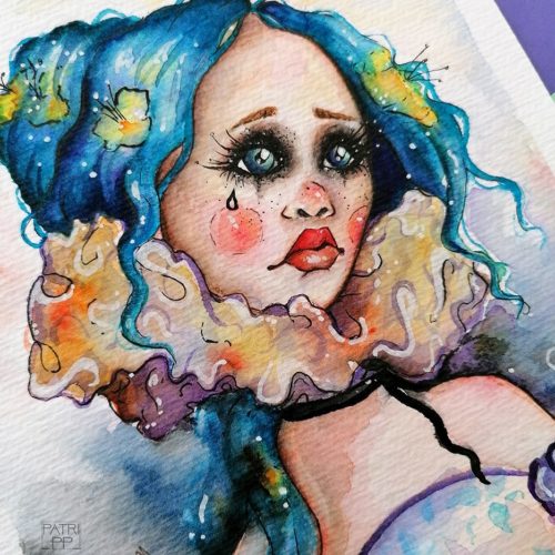 Doll's Pain - watercolour painting patricia pedroso