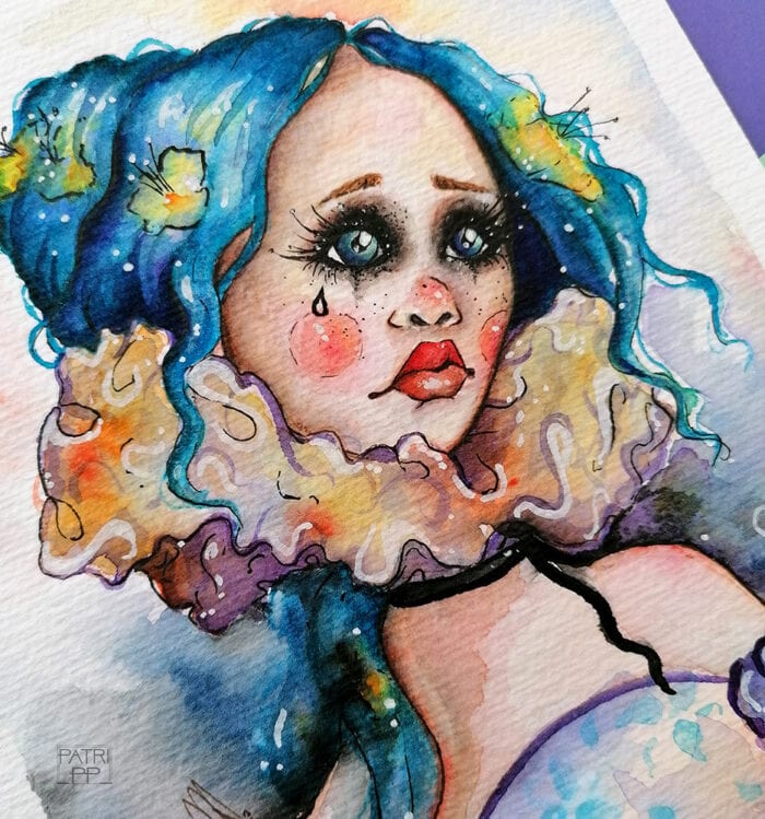 Doll's Pain - watercolour painting patricia pedroso