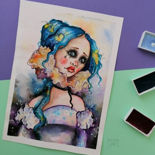 Doll's Pain - watercolour painting patricia pedroso