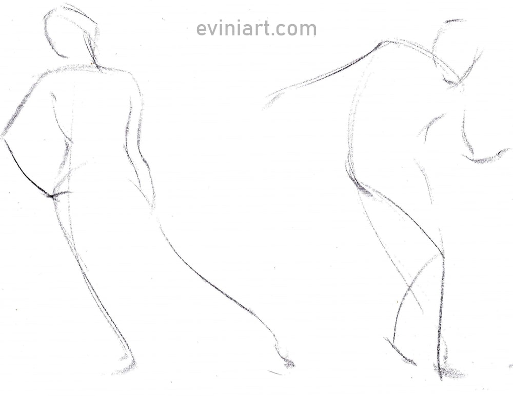 figure drawing pencil movement gesture