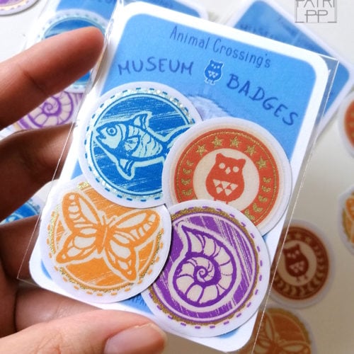 Animal Crossing Museum Badges Stickers