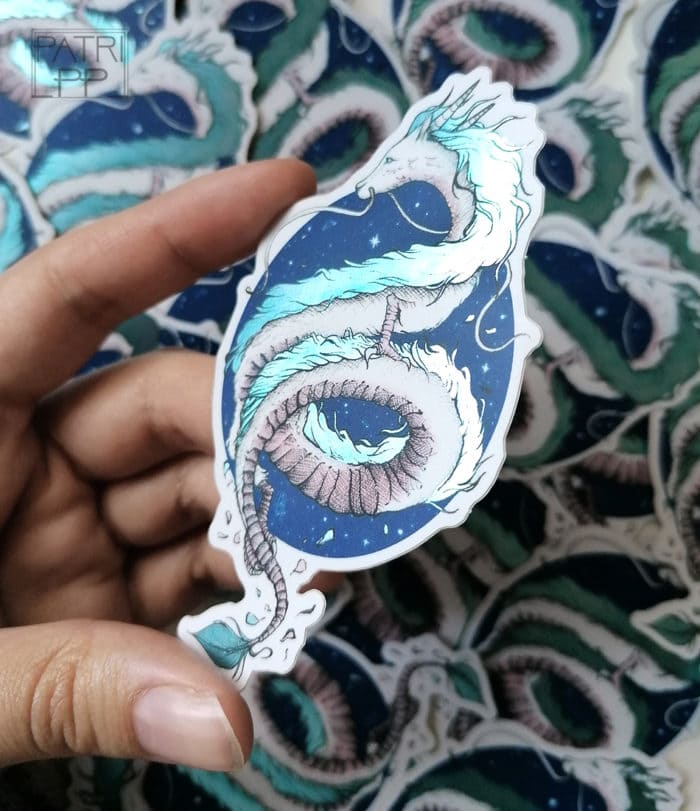 haku sticker mirror matte spirited away