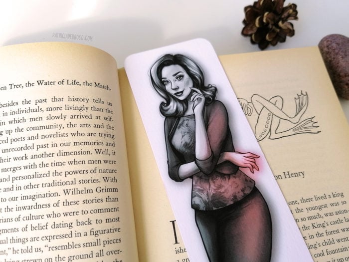 wanda maximoff scarlet witch wandavision 60s bookmark